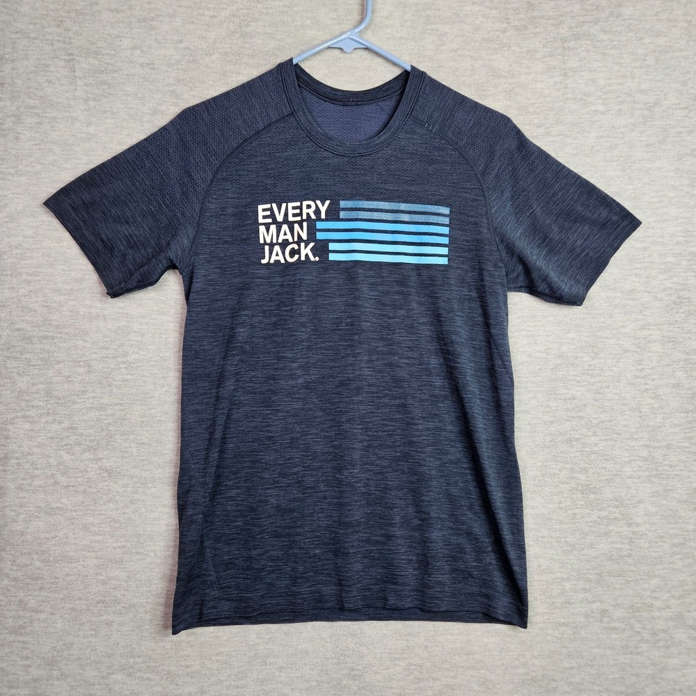 Lululemon Navy Blue Short Sleeve Graphic Performance Tee Size S